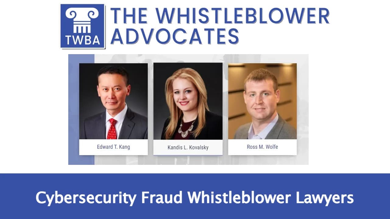 Cybersecurity Fraud Whistleblower Lawyers